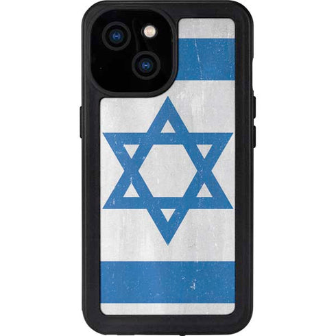 Israel Flag Distressed iPhone 13 Mini Waterproof Case